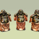 Figurenset aus Polyresin, Happy Buddha