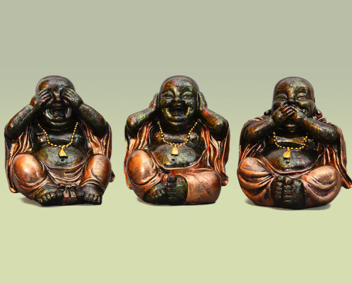 Buddhafiguren-Figur aus Polyresin