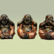 Buddhafiguren-Figur aus Polyresin