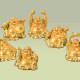 Figurenset aus Polyresin, Buddhas